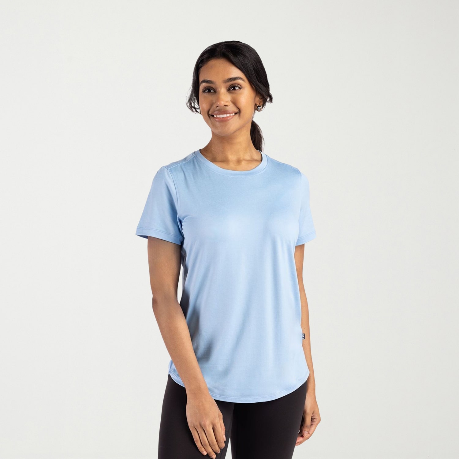 CUTTER & BUCK® Womens Crew Neck Short Sleeve Stretch Fabric T-Shirt