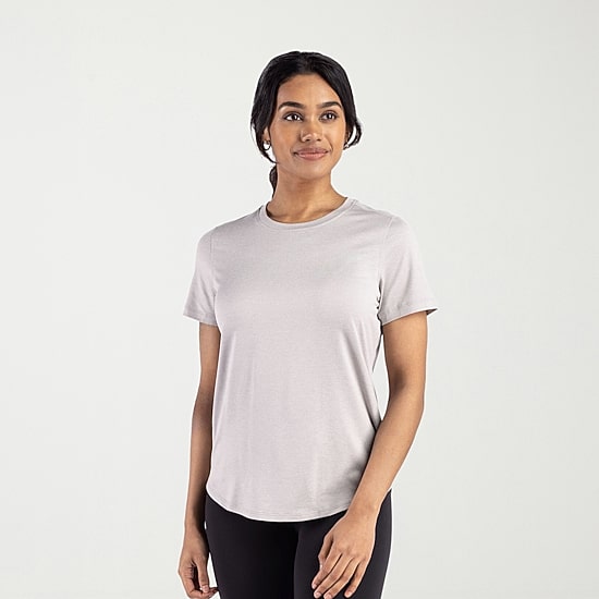 CUTTER & BUCK® Womens Crew Neck Short Sleeve Stretch Fabric T-Shirt
