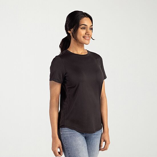 CUTTER & BUCK® Womens Crew Neck Short Sleeve Stretch Fabric T-Shirt