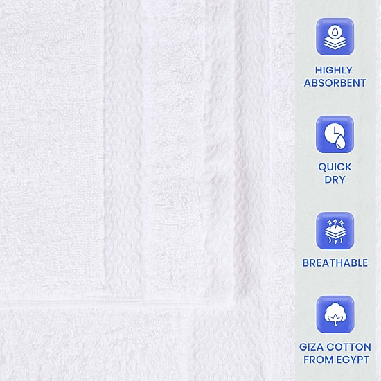 SUPERIOR® Niles Collection | Egyptian Giza Cotton 6-pc. Quick Dry Solid Bath Towel Set
