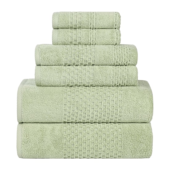 SUPERIOR® Playa Collection | 100% Cotton 6-pc. Quick Dry Solid Bath Towel Set