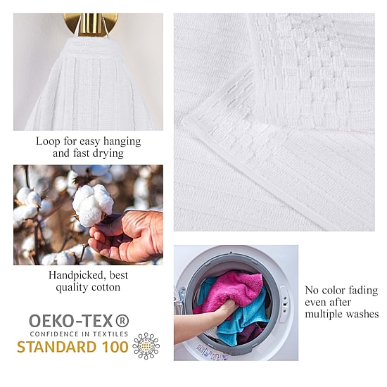 SUPERIOR® Soho Collection | 2pc Quick Dry Checkered Bath Sheet Set