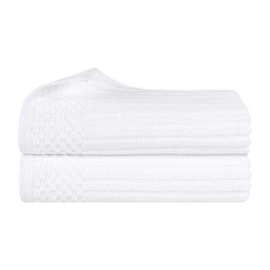 SUPERIOR® Soho Collection | 2pc Quick Dry Checkered Bath Sheet Set