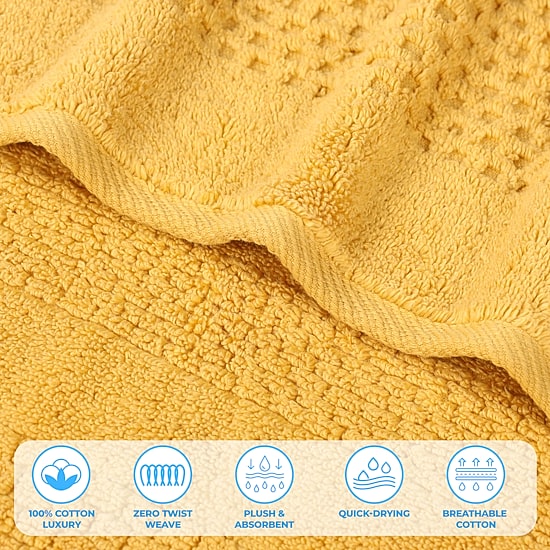 SUPERIOR® Playa Collection | 100% Cotton 12-pc. Quick Dry Solid Bath Towel Set