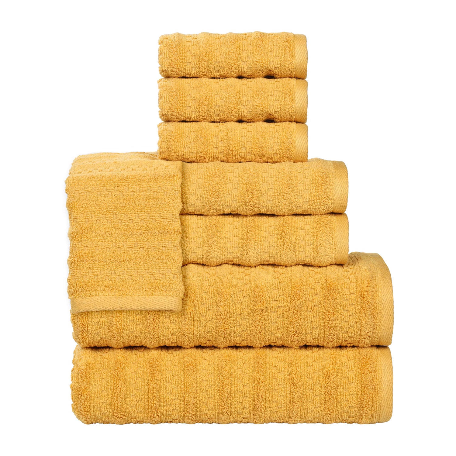 SUPERIOR® Zuma Collection | 100% Cotton 8-pc. Quick Dry Solid Bath Towel Set
