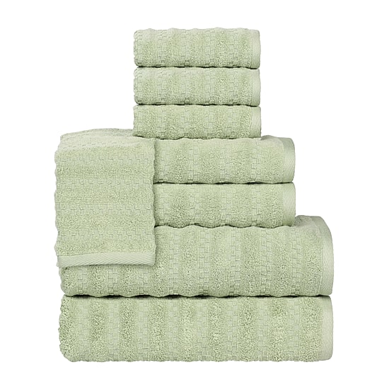 SUPERIOR® Zuma Collection | 100% Cotton 8-pc. Quick Dry Solid Bath Towel Set