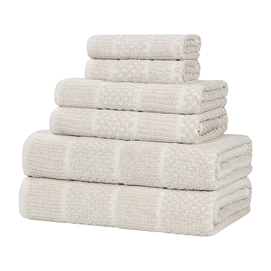 SUPERIOR® Naples Collection 6-pc. Quick Dry Geometric Bath Towel Set