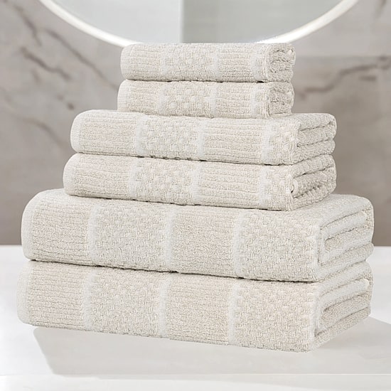 SUPERIOR® Naples Collection 6-pc. Quick Dry Geometric Bath Towel Set