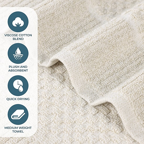 SUPERIOR® Naples Collection 6-pc. Quick Dry Geometric Bath Towel Set