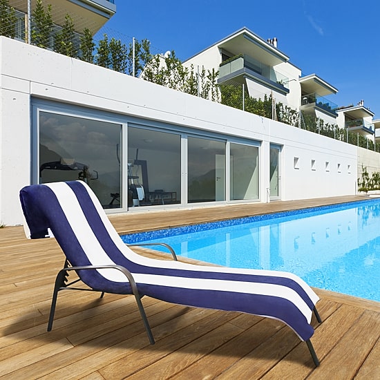 SUPERIOR® Cabana Collection | 100% Cotton Quick Dry Cabana Towel & Lounge Chair Cover