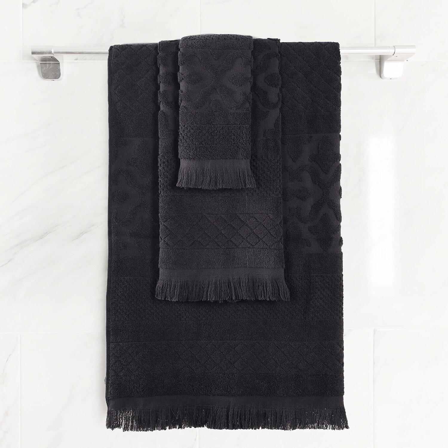 SUPERIOR® Rolla Collection | 100% Cotton 3-pc. Quick Dry Solid Bath Towel Set