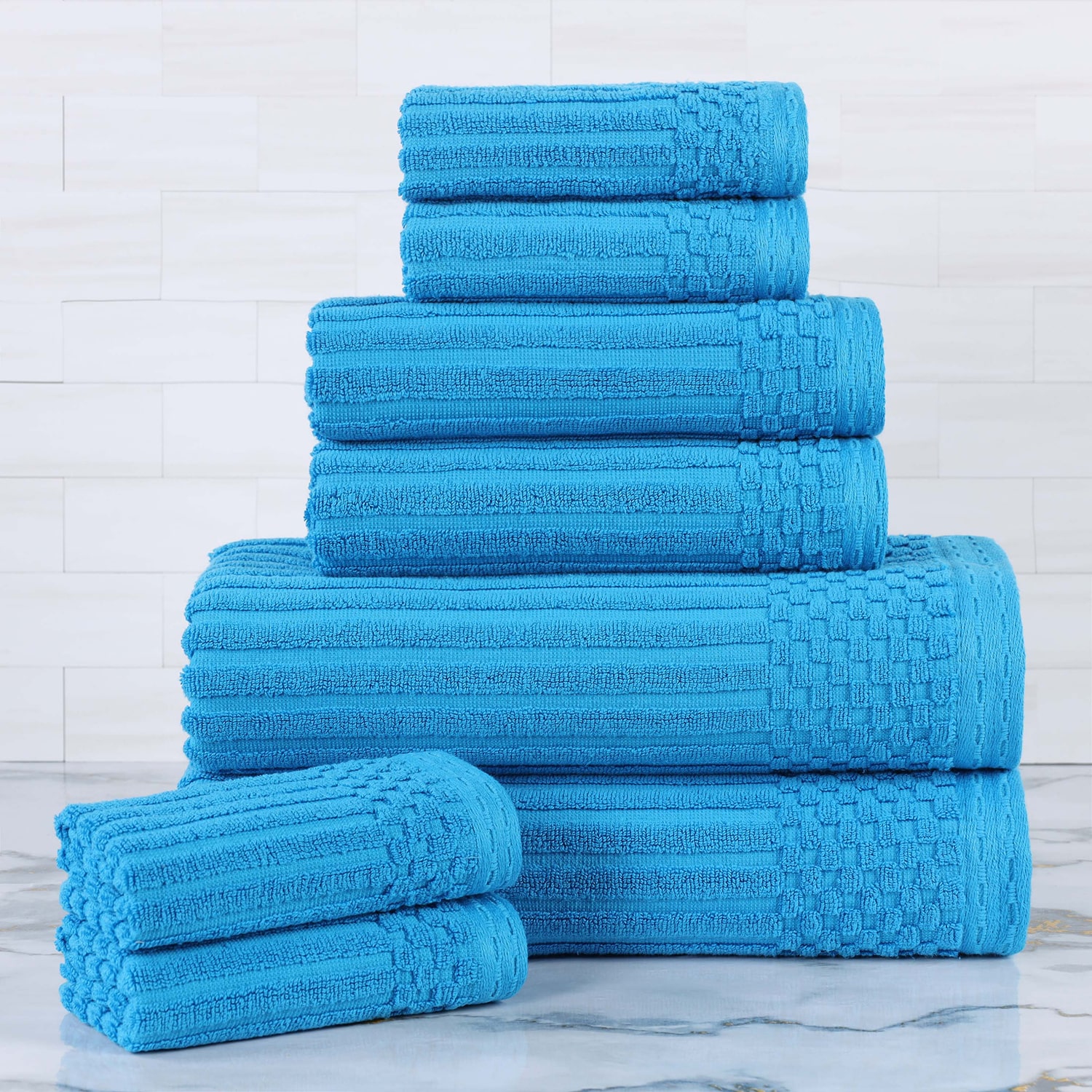 SUPERIOR® Soho Collection | 8-pc. Quick Dry Solid Bath Towel Set