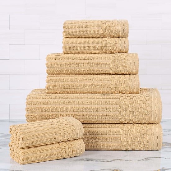 SUPERIOR® Soho Collection | 8-pc. Quick Dry Solid Bath Towel Set