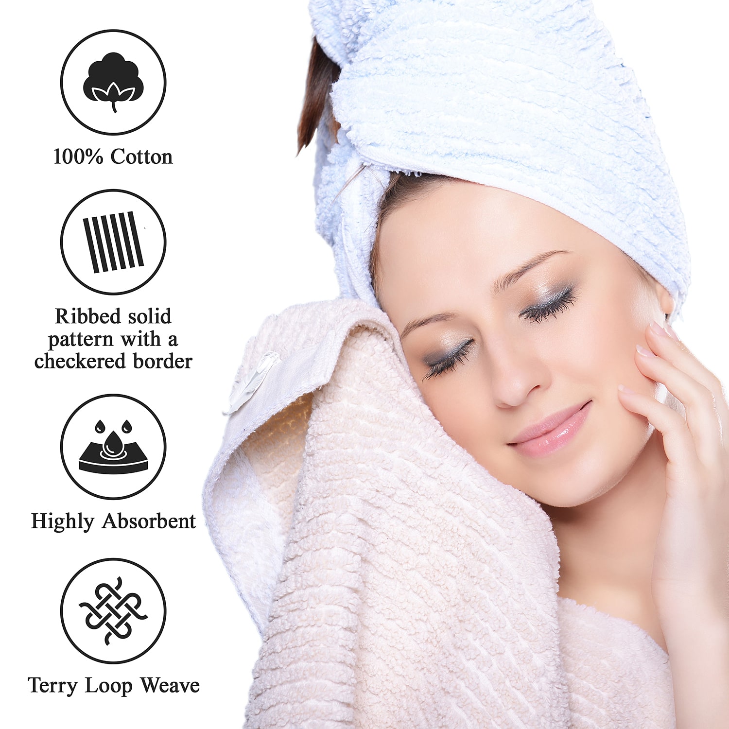 SUPERIOR® Soho Collection | 8-pc. Quick Dry Solid Bath Towel Set