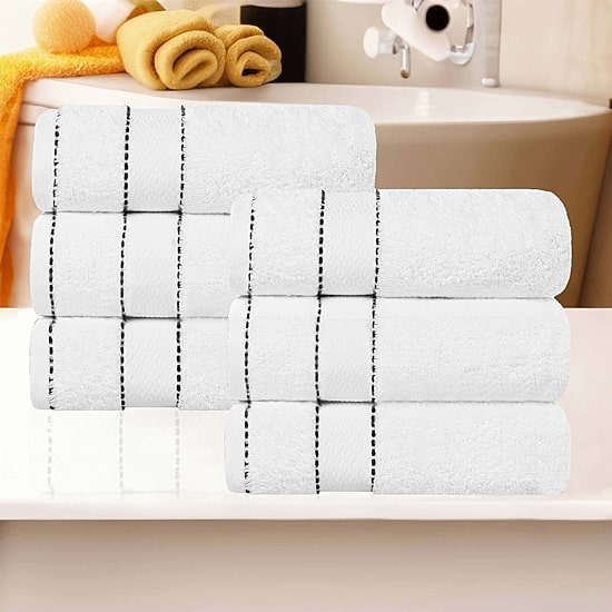 SUPERIOR® Niles Collection | Egyptian Giza Cotton 6-pc. Solid Hand Towel