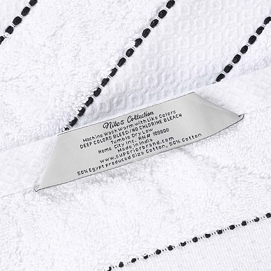 SUPERIOR® Niles Collection | Egyptian Giza Cotton 6-pc. Solid Hand Towel