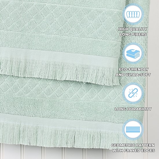 SUPERIOR® Rolla Collection | 100% Cotton 12-pc. Quick Dry Solid Bath Towel Set