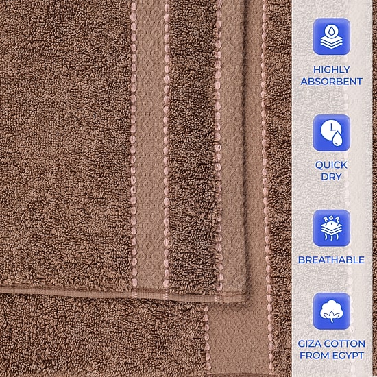 SUPERIOR® Niles Collection | Egyptian Giza Cotton 3-pc. Quick Dry Solid Bath Towel Set