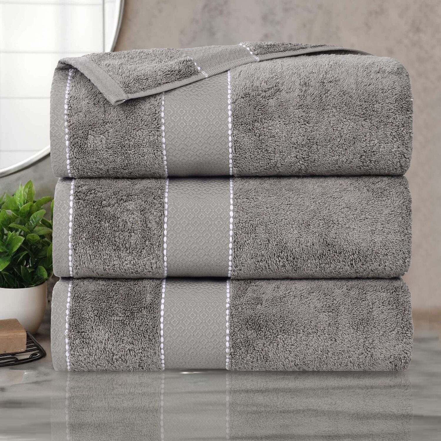 SUPERIOR® Niles Collection | Egyptian Giza Cotton 3-pc. Quick Dry Bath Towel
