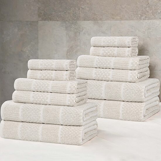 SUPERIOR® Naples Collection 12-pc. Quick Dry Solid Bath Towel Set