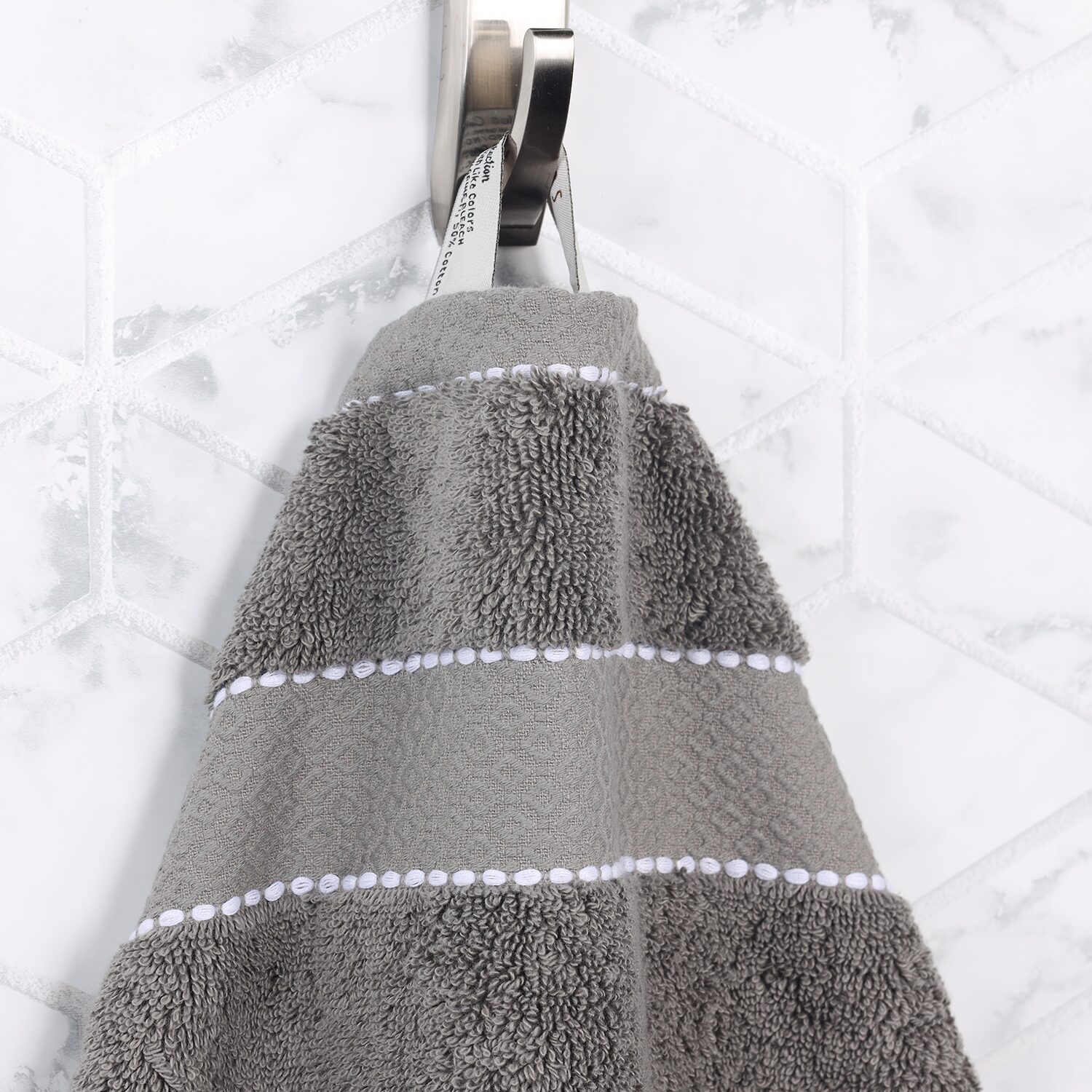 SUPERIOR® Niles Collection | Egyptian Giza Cotton 8-pc. Quick Dry Geometric Bath Towel Set