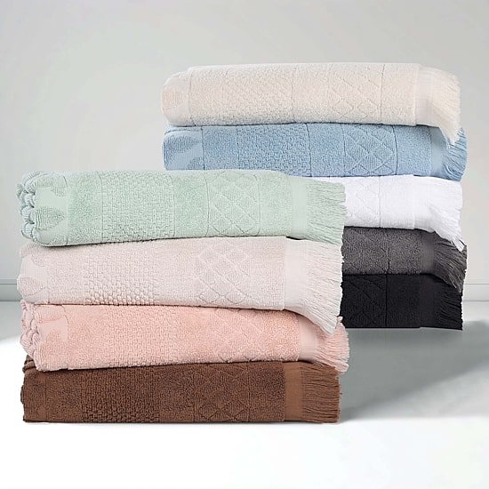 SUPERIOR® Rolla Collection | 100% Cotton 6-pc. Quick Dry Solid Bath Towel Set