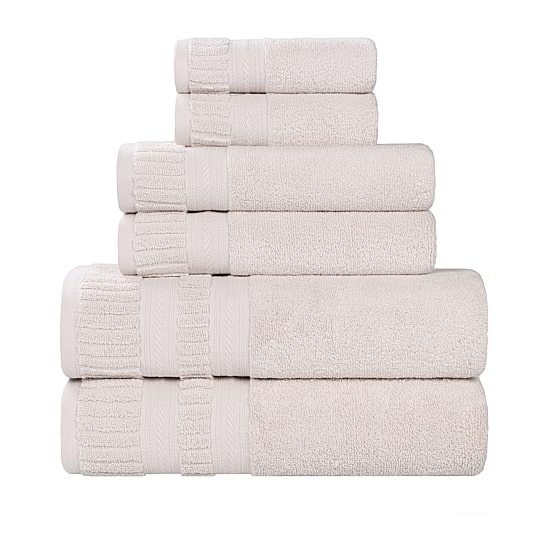 SUPERIOR® Venice Collection | 100% Cotton 6-pc. Quick Dry Solid Bath Towel Set