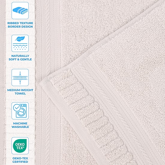 SUPERIOR® Venice Collection | 100% Cotton 6-pc. Quick Dry Solid Bath Towel Set