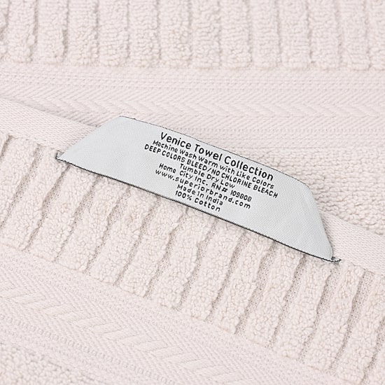 SUPERIOR® Venice Collection | 100% Cotton 6-pc. Quick Dry Solid Bath Towel Set