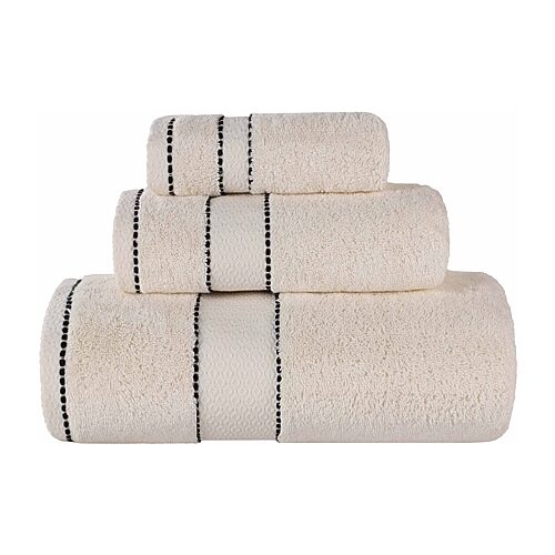 SUPERIOR Niles Collection | Egyptian Giza Cotton 3-pc. Quick Dry Solid Bath Towel Set, One Size, White