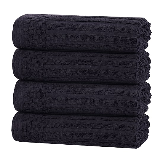 SUPERIOR® Soho Collection | 4pc Quick Dry Checkered Hand Towel