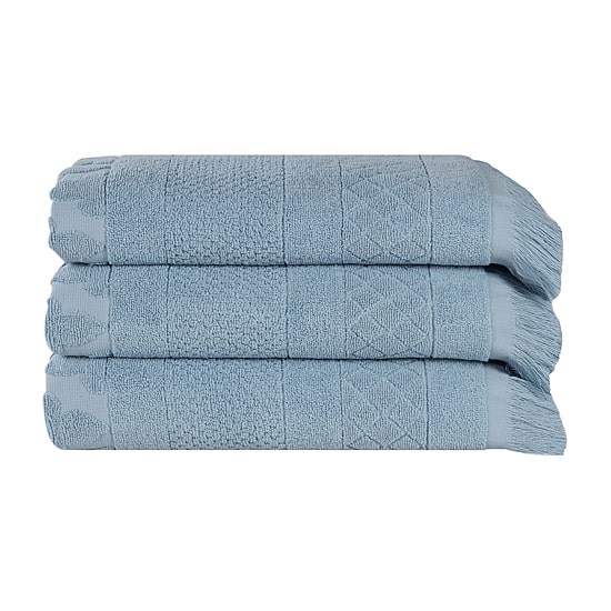 SUPERIOR® Rolla Collection | 100% Cotton 3-pc. Quick Dry Geometric Bath Towel