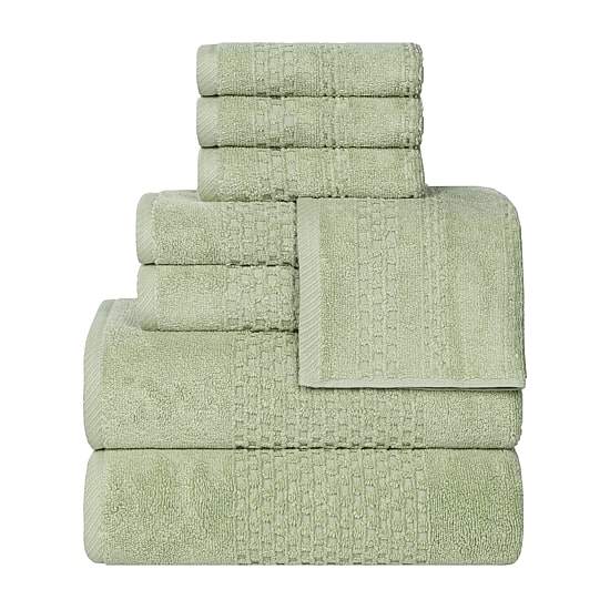 SUPERIOR® Playa Collection | 100% Cotton 8-pc. Quick Dry Solid Bath Towel Set