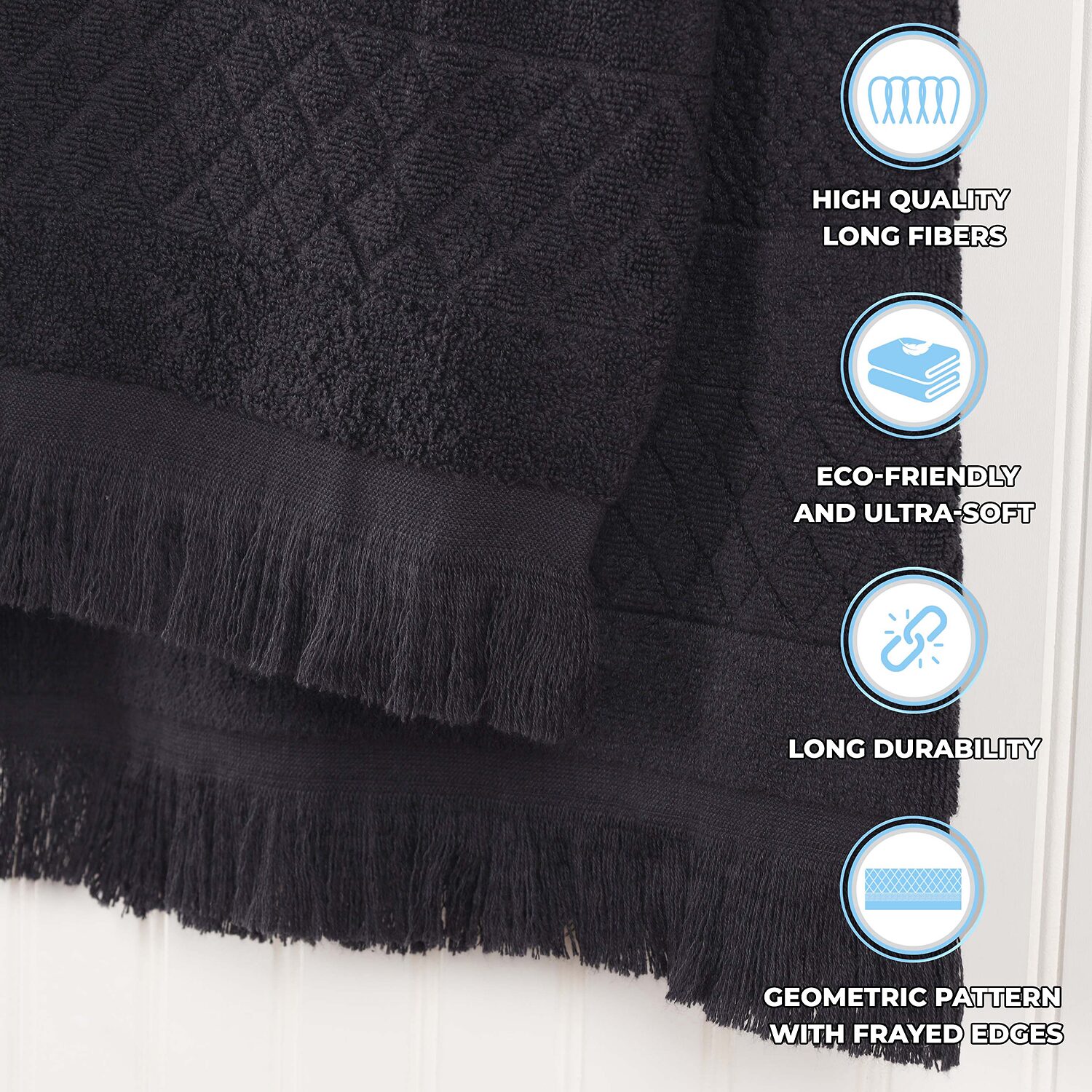 SUPERIOR® Rolla Collection | 100% Cotton 6-pc. Quick Dry Solid Bath Towel Set