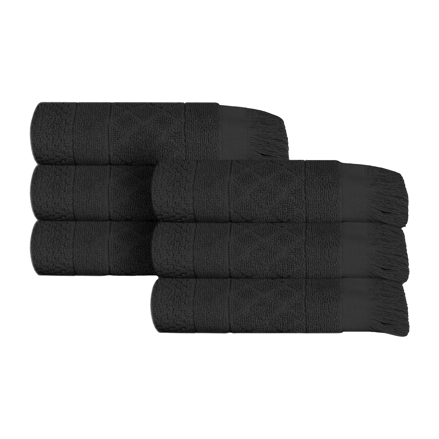 SUPERIOR® Rolla Collection | 100% Cotton 6-pc. Geometric Hand Towel