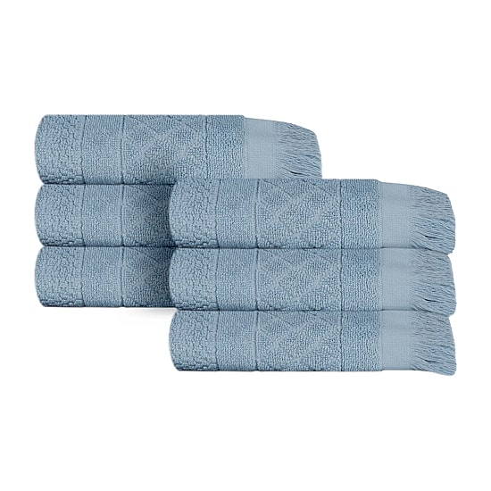 SUPERIOR® Rolla Collection | 100% Cotton 6-pc. Geometric Hand Towel