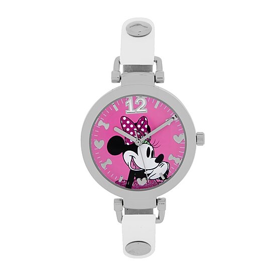 Disney® Minnie Mouse Womens Glitter Bracelet Watch
