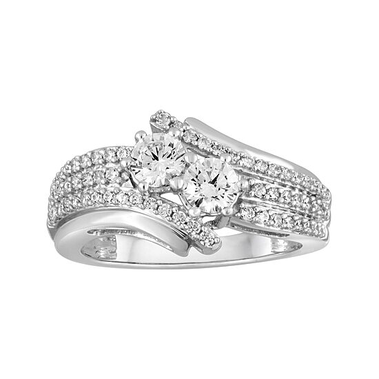 Two Forever™ 1 CT. T.W. Diamond 10K White Gold 2-Stone Ring