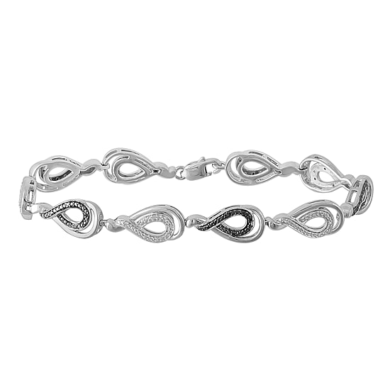 Womens 1/8 CT. T.W. Natural White Diamond Sterling Silver 7 Inch Tennis Bracelet