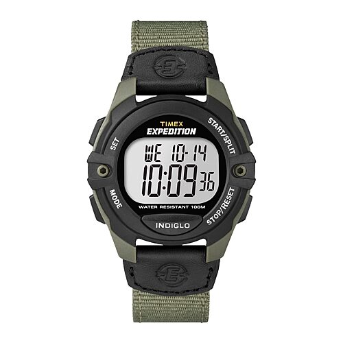 Timex Expedition Mens Digital Chronograph Watch T499937r In Green