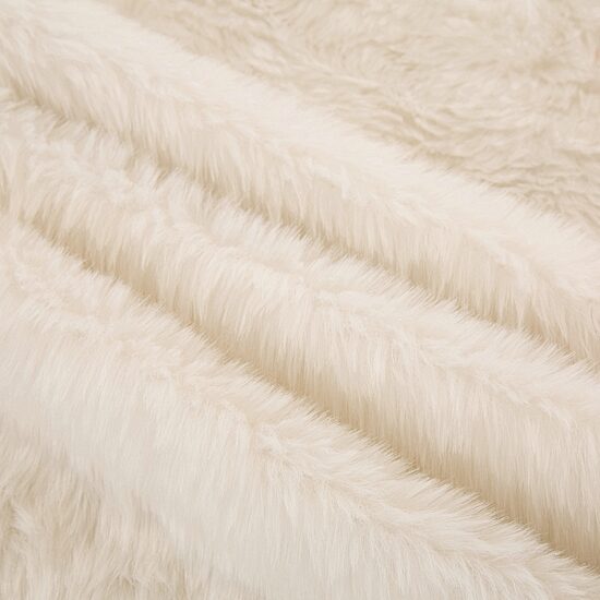 Glitzhome White Plush Knit Indoor Tree Skirt