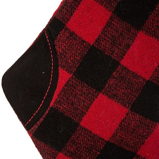 Glitzhome Black & Red Buffalo Plaid Christmas Stocking