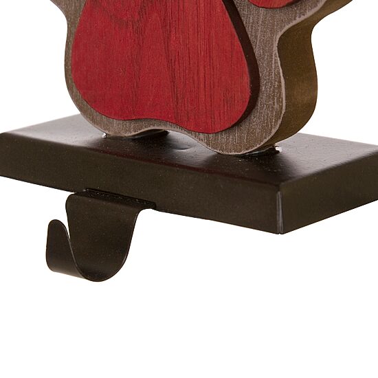 Glitzhome Wooden & Metal Paw Christmas Stocking Holder