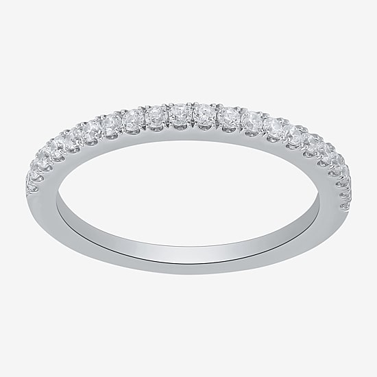 (G / I1) Womens 1/4 CT. T.W. Lab Grown White Diamond 10K Gold Wedding Band