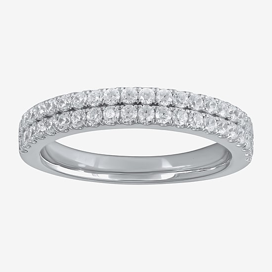 (G / I1) Womens 5/8 CT. T.W. Lab Grown White Diamond 10K Gold Anniversary Wedding Band