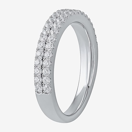(G / I1) Womens 5/8 CT. T.W. Lab Grown White Diamond 10K Gold Anniversary Wedding Band