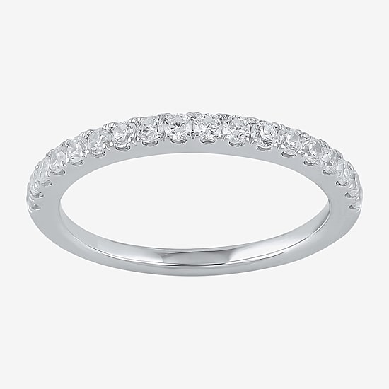 (G / I1) Womens 3/8 CT. T.W. Lab Grown White Diamond 10K Gold Wedding Band