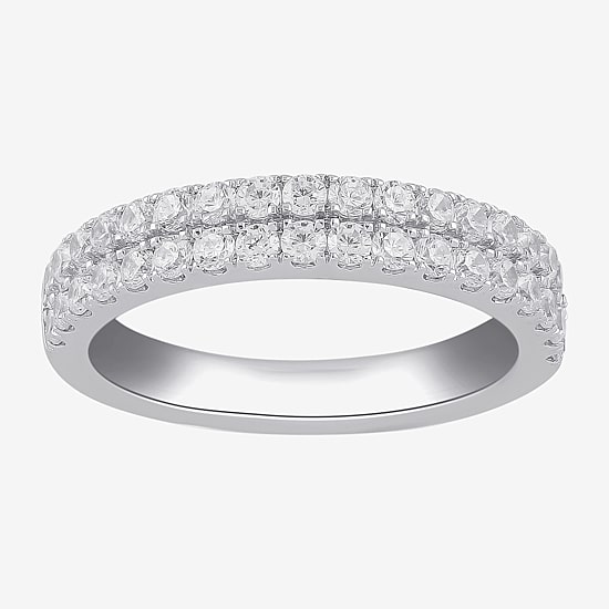 (G / I1) Womens 3/4 CT. T.W. Lab Grown White Diamond 10K Gold Anniversary Wedding Band