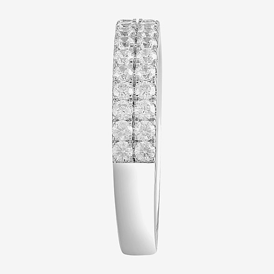 (G / I1) Womens 3/4 CT. T.W. Lab Grown White Diamond 10K Gold Anniversary Wedding Band