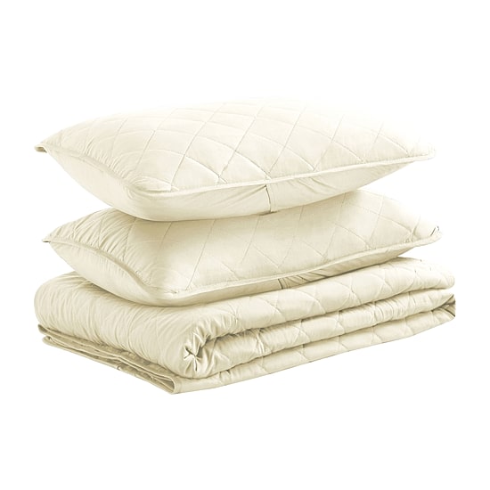 Swift Home Lightweight Oversized Diamond Stitched Coverlet Bedspread Set Wrinkle Resistant Quilt Set